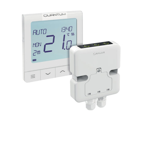 SALUS Quantum Funk-Raumthermostat für elektr. Heizung mit flachem Empf.  – 113624