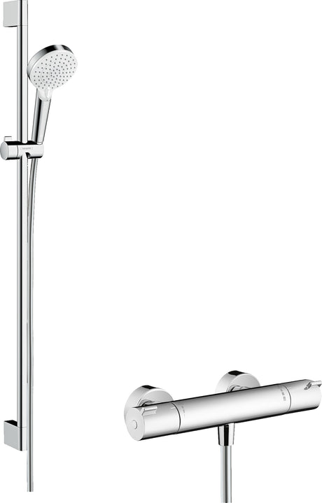 HANSGROHE HG Brausenkombi Crometta Vario/ Ecostat 1001 CL/Unica 900mm weiß/chrom  – 27813400