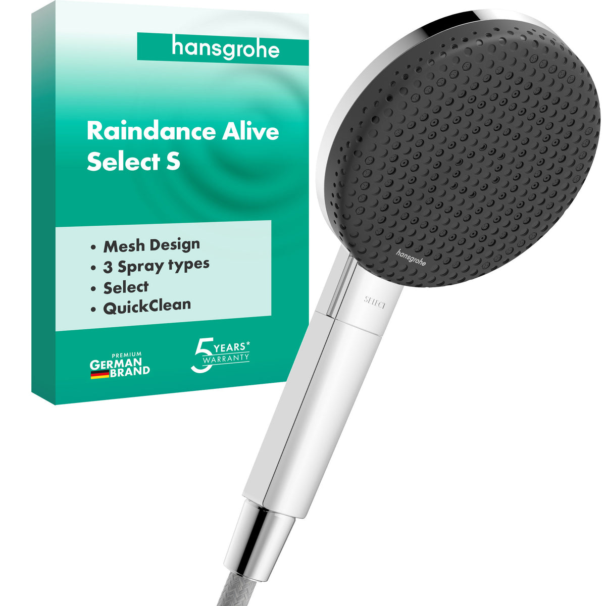 HANSGROHE HG Handbrause Raindance Alive Select S 125 3jet chrom  – 24500000