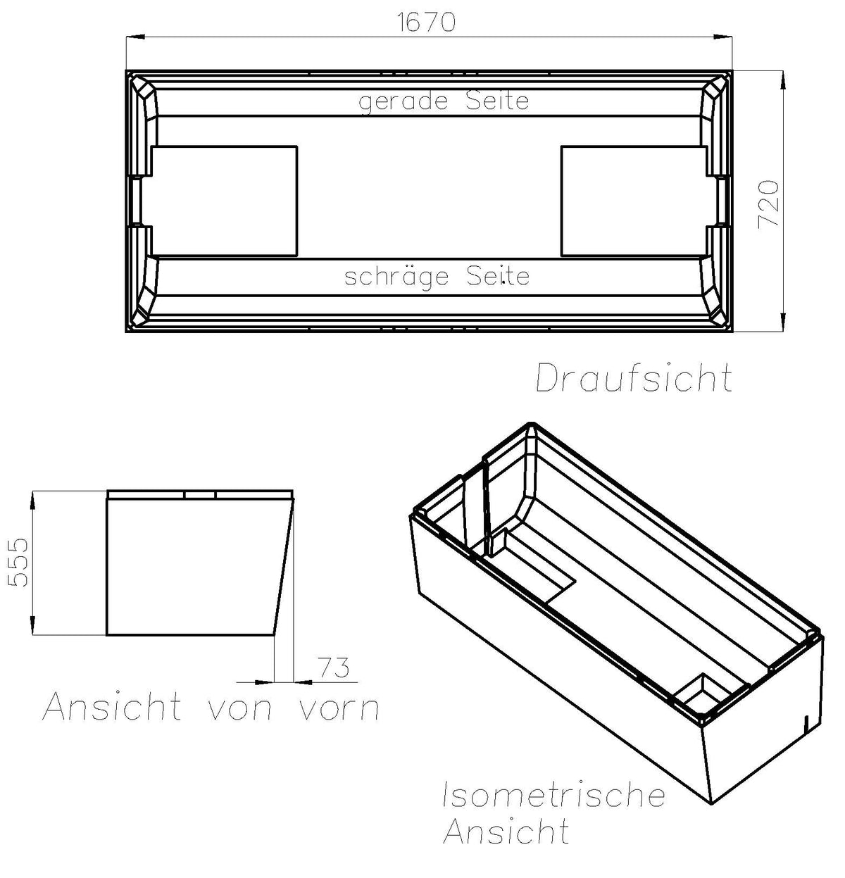 Alva Forta Träger f. Wanne Körperf. AQBWFOK170.75S, 170x75cm - AQTRFOK170.75S2