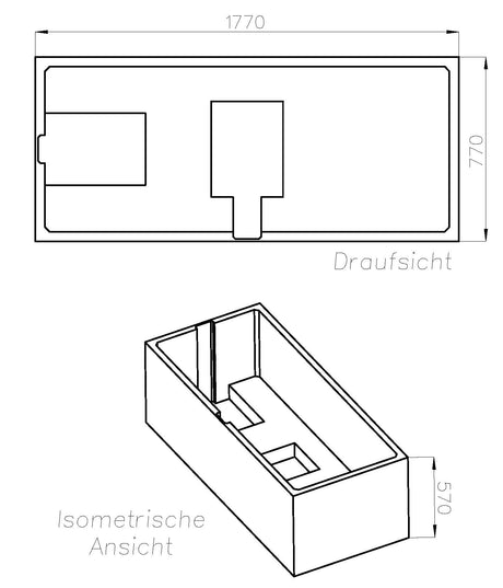 Alva Forta Träger f. Wanne Duo AQBWFODUO180S, 180x80cm - AQTRFODUO180S1