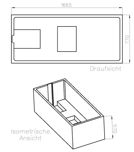 Alva Una Träger für Wanne Combi AQCOM170, 170x80cm - AQTRCOM170.1