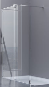 Alva Spa 1.0 Freistehe. SW m. Schiebeel. li.,157-159/200cm, Gl. ESG Cl.,Silb. HGL - AQDUSPFSWS160L