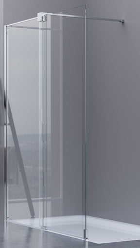 Alva Spa 1.0 Freistehe. SW m. Schiebeel. li.,157-159/200cm, Gl. ESG Cl.,Silb. HGL - AQDUSPFSWS160L