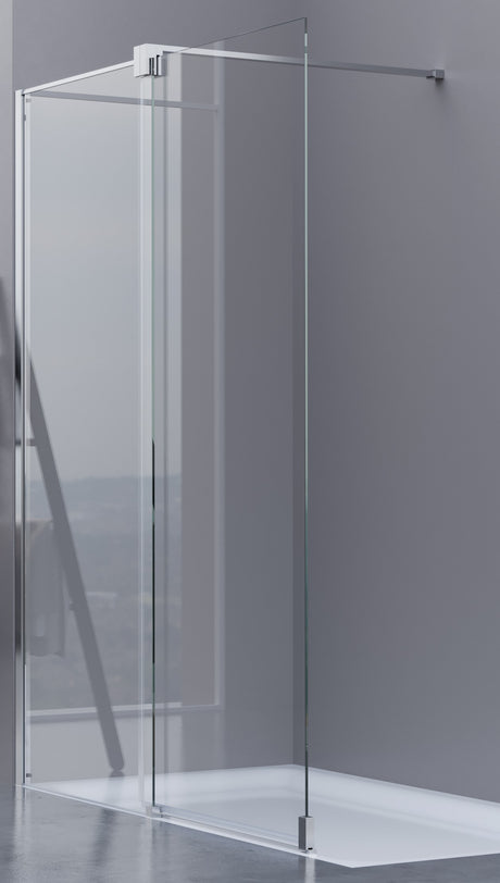 Alva Spa 1.0 Freistehe. SW m. Schiebeel. li.,157-159/200cm, Gl. ESG Cl.,Silb. HGL - AQDUSPFSWS160L