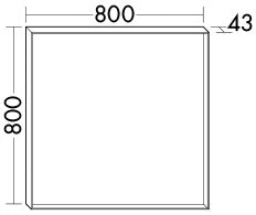 Alva Forta 2.0 Lichtspiegel 80x80cm Touchschalt.,LED 48W, Lichtrahm. Weiß M. - AQBMFOLS20