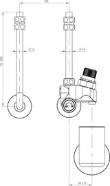 Alva Nova Speicheranschlussgar. 1/2" 6 bar, poliert, nickelfrei, Chrom - AQSPNOSAG2