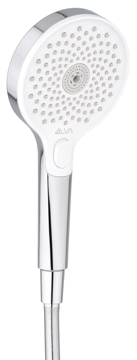 Alva Varia Handbrause 3-fach mit KTW- Zulassung, d 120mm, Drucktaste, Chrom - AQARVAHB3.10