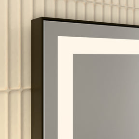 Alva Forta 2.0 Lichtspiegel 120x80cm Touchschalt., LED 22W, Rahmen Schwarz M. - AQBMFOLS15S