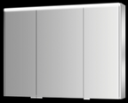 Alva Varia Aluminiumspiegelschrank 100x73,5x15,4cm, LED-Strips, verspiegelt - AQBMVASPS11