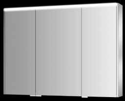 Alva Varia Aluminiumspiegelschrank 100x73,5x15,4cm, LED-Strips, verspiegelt - AQBMVASPS11