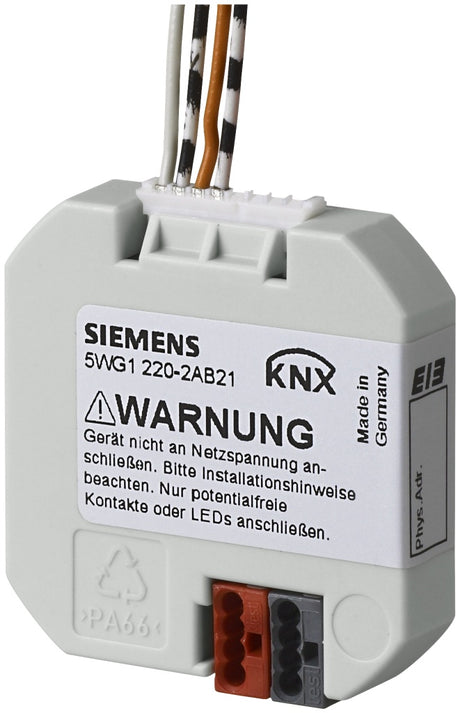 SIEMENS Tasterschnittst. 2x pot.freier Kontakt/Ausgang LED-Anst.  – 5WG1220-2AB21