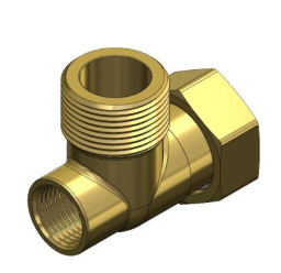 Alva Eckverschraubung 5/4" šM-5/4"AG m.1/2"IG im Knie, oh.Red. - ALWTVE5/4