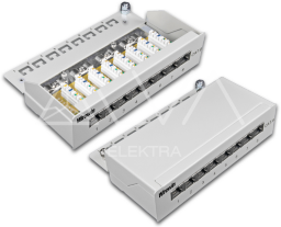 Alva Desktoppanel KAT.6, 8-Port, geschirmt, LSA+, grau - DESK-PP-KAT6-8