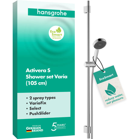 HANSGROHE HG Brauseset Activera Select S 95 2jet EcoSmart mit Brausestange Typ105 chrom  – 28050000