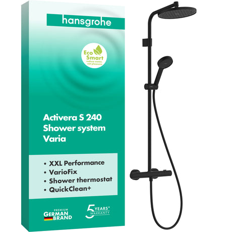 HANSGROHE HG Activera S Showerpipe 240 1jet EcoSmart mit Ecostat Fine MSW  – 28078670