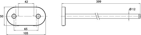 Alva Forta Doppelhandtuchhalter 2-armig, Chrom - AQASFODHH