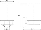 Alva Forta Glashalter mit Kristallglas klar, Chrom - AQASFOGH