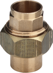 ALVA Verschraubung 94330 flachdichtend in 22mm Rotguss