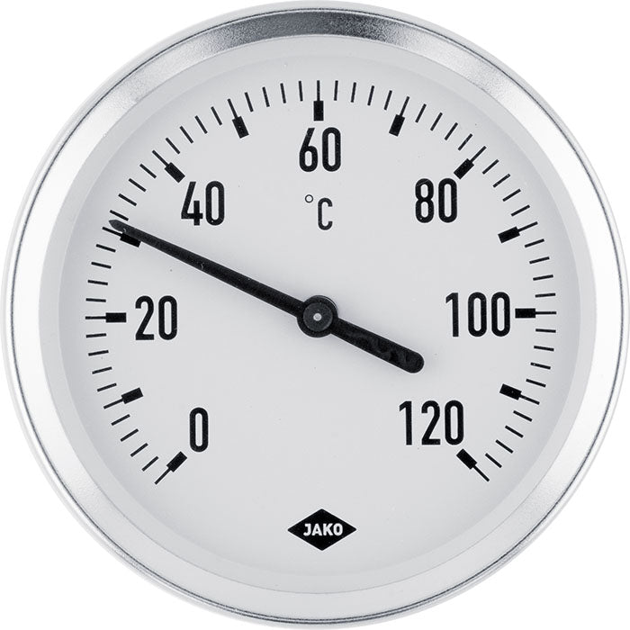 JAKO Anliege-Thermometer Fig.2612  80 mm Dm. 0-120 Grad C   – 2611090000