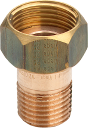 ALVA Verschraubung 3335 flachdichtend in R3/4 x G1 Rotguss
