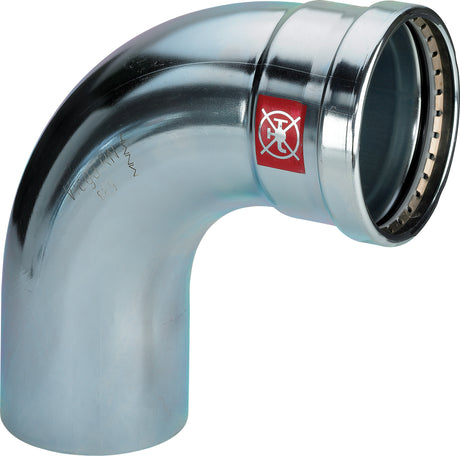 VIEGA Viega Bogen 90 Grad mit SC Prestabo 1116.1XL in 64,0mm Stahl verzinkt   – 597 641
