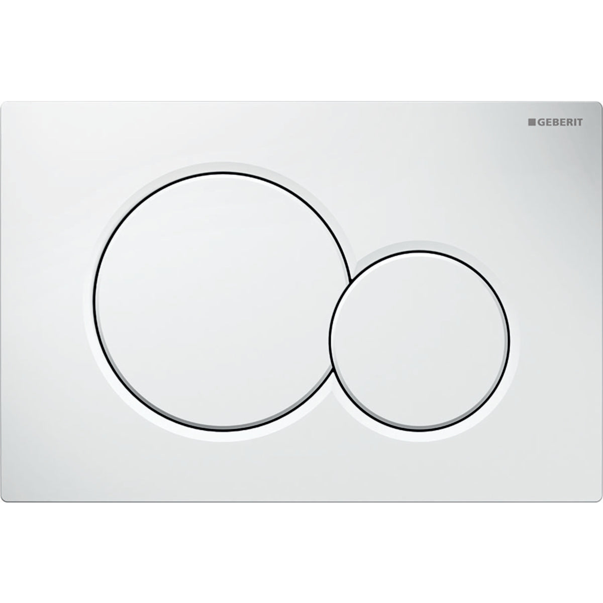 GEBERIT GE Betaetigungsplatte Sigma01 2-Mengen weiss, round   – 115.770.11.5