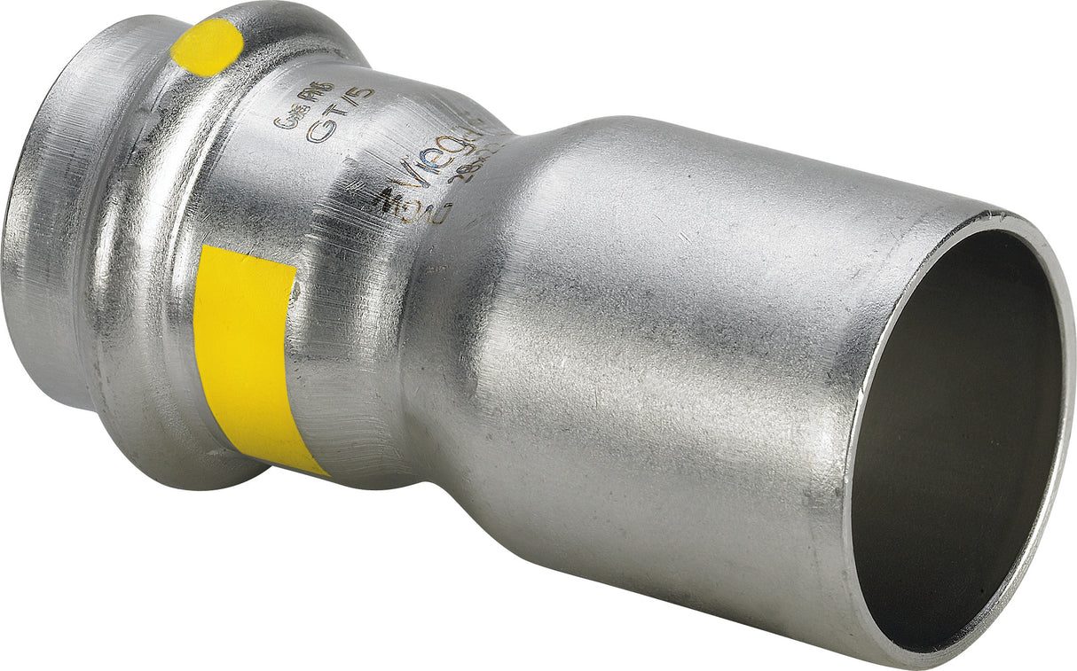VIEGA Viega Red.-Stück mit SC Sanpress Inox G 0215.1 für Gas in 54x42mm Edelstahl   – 487 225
