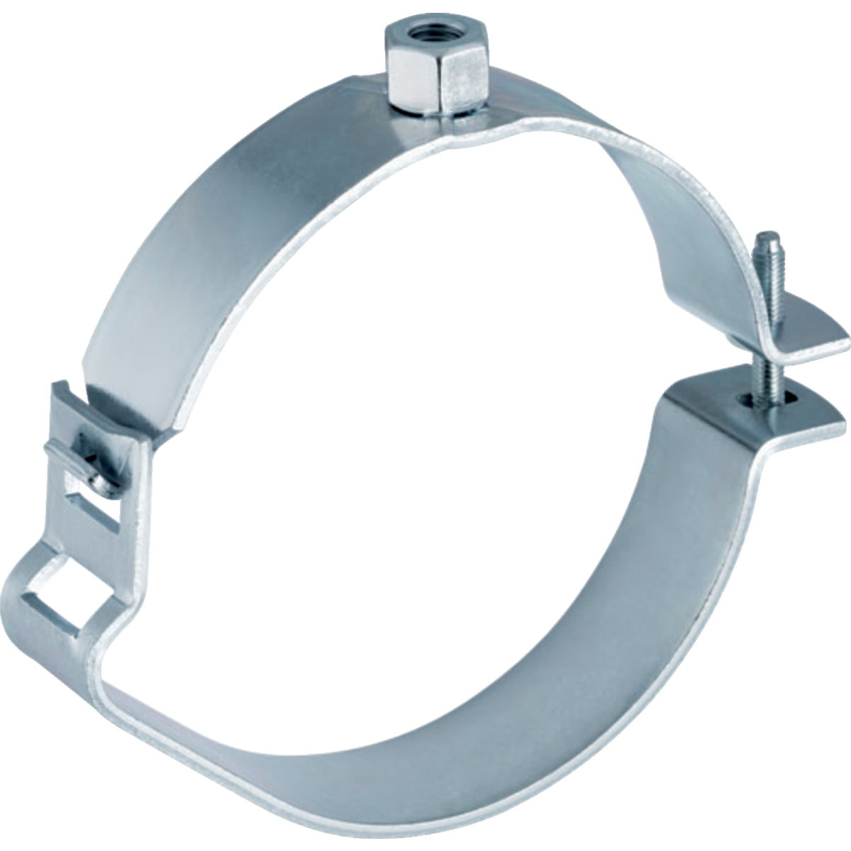 GEBERIT GE PE Rohrschelle d 75mm verzinkt mit Gewindemuffe M10 365843   – 365.843.00.2
