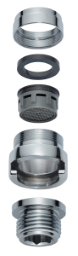 Alva Varia Schnellkupplungsadapter 1/2" mit Strahlregler verchromt M22/M24 - AQARVASKA1/2