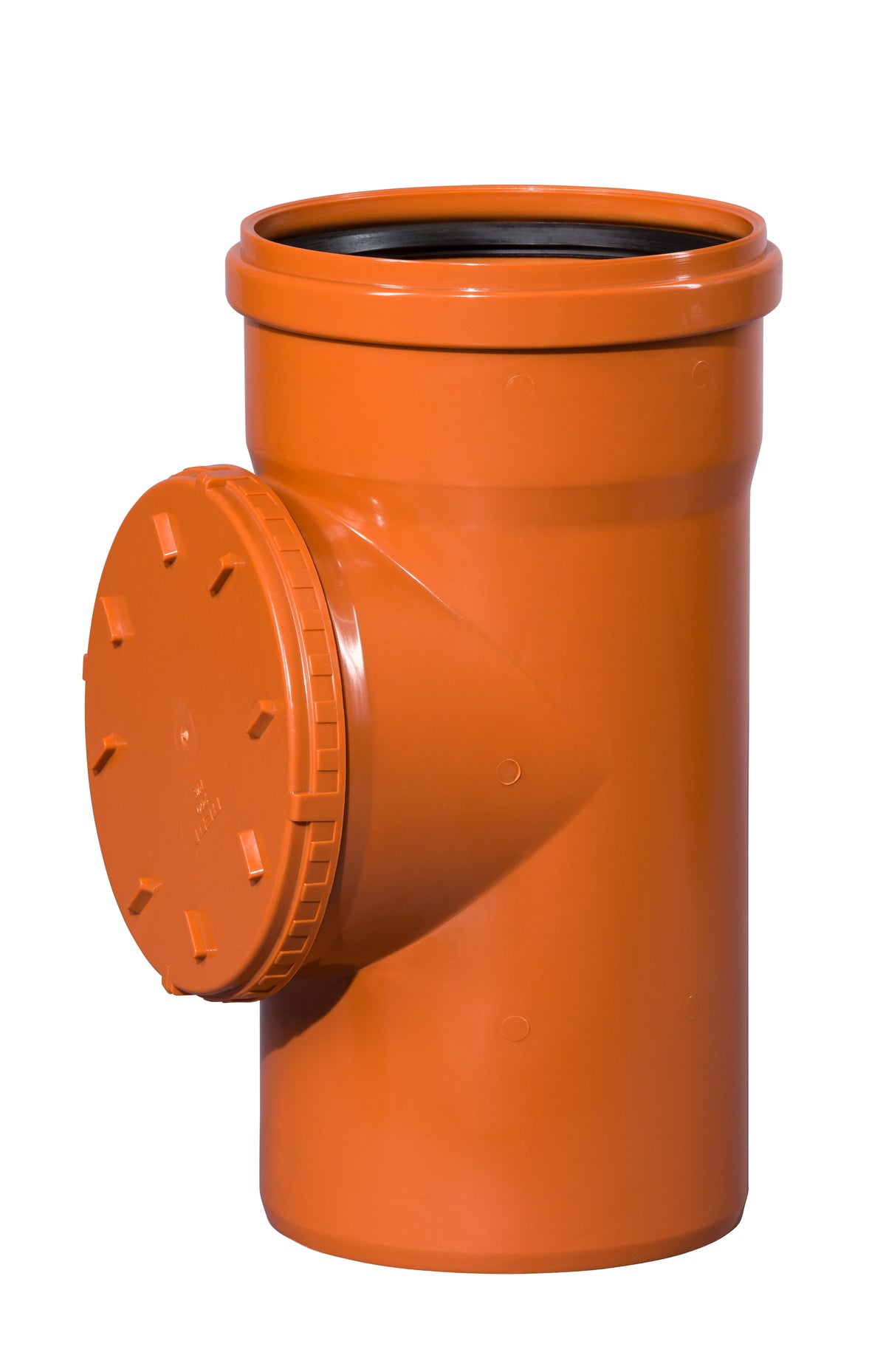 Alva PVC-Kanal Putzstück 100mm, mit rundem Schraubdeckel mit Dichtung - 8111001