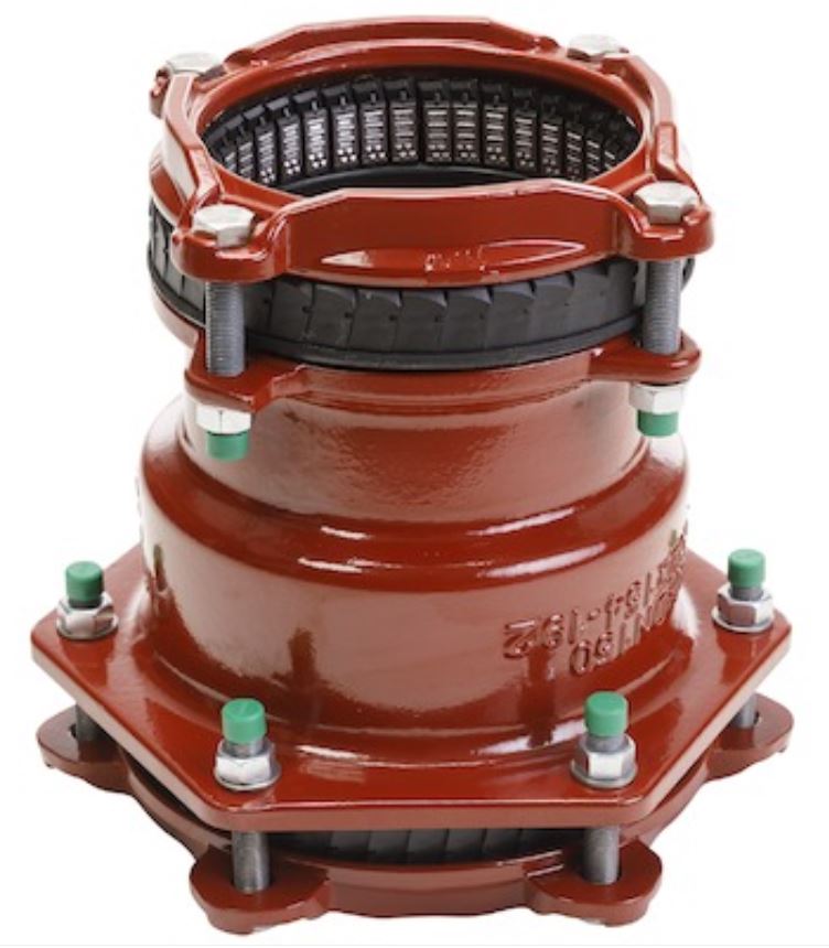 FISCHER GEORG Multi Joint Red.Kuppl.Schrb.A2 pulverb. Fig.3107 DN 150(154-192) x 100(104-132)  – 709405636