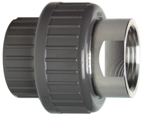 FISCHER GEORG GF Übergangsverschraubung PVC-U/1.4404 d 32x1" IG, Dichtung EPDM   – 721540208
