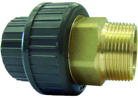 FISCHER GEORG GF Übergangsverschraubung PVC-U/Ms d 32x1" AG Dichtung EPDM   – 721550908