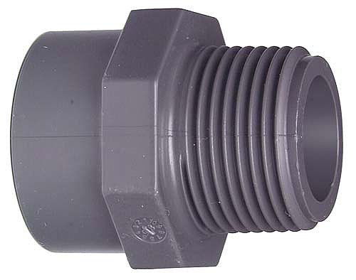 FISCHER GEORG GF Übergangs-Muffennippel PVC-U d 40x5/4" AG   – 721910709
