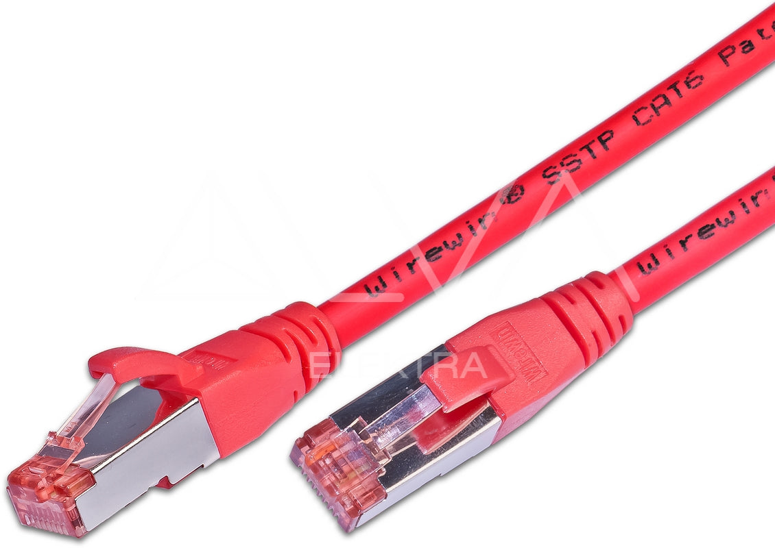 Alva KAT.6 Patchkabel, S/FTP, LSOH, Lifetime Warranty, 0.5m, rot - PK-KAT60.5RT