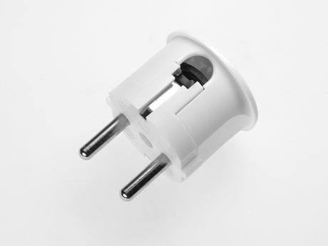 SCHURRER Schutzkontakt-Winkelstecker ohne Tülle kalkweiß   – K517/KWS