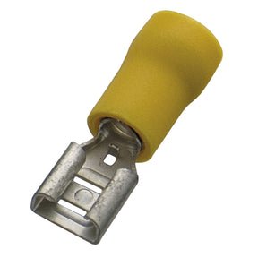 HAUPA Flachsteckhülse gelb isoliert 4,0-6,0/6,3x0,8 PVC   – 260396