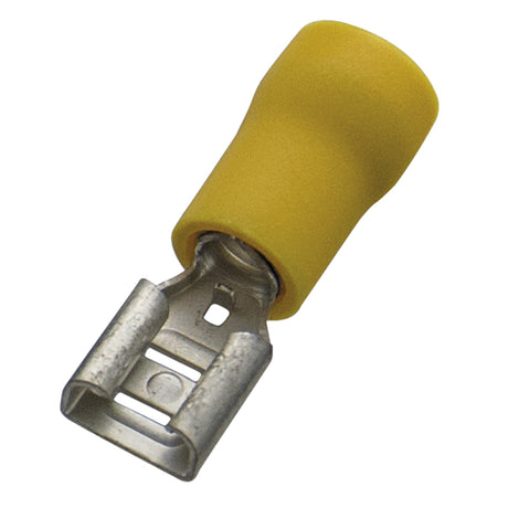 HAUPA Flachsteckhülse gelb isoliert 4,0-6,0/6,3x0,8 PVC   – 260396