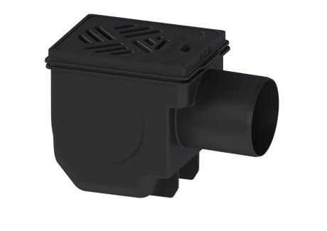KESSEL KESSEL-Kellerablauf Drehfix DN 100, Rost schwarz, Typ 5  – 27301