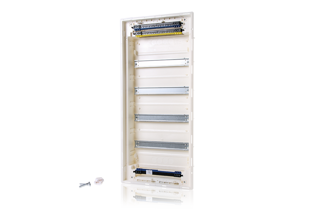 Alva Unterputz Kleinverteiler 4-reihig 48+8 TE, mit Steckklemme, IP30 - UPV48