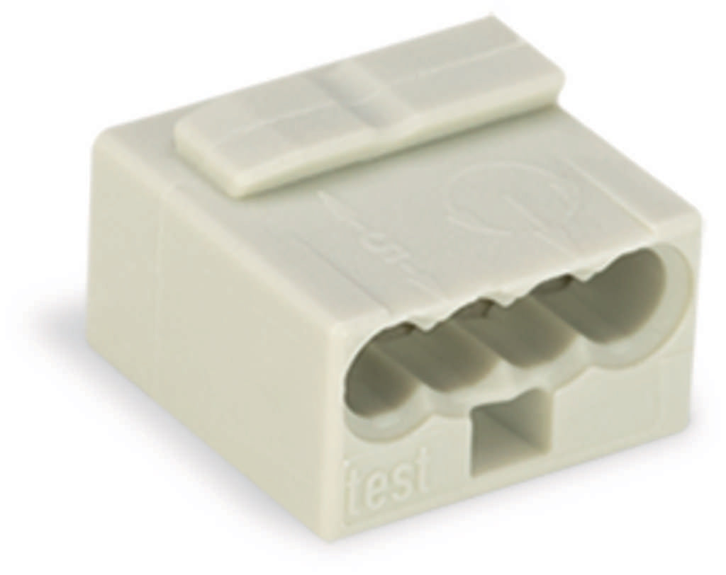 WAGO MICRO Verbindungsklemme 4-polig max. 0,8 mm², hellgrau   – 243-304