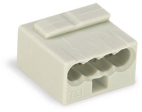 WAGO MICRO Verbindungsklemme 4-polig max. 0,8 mm², hellgrau   – 243-304