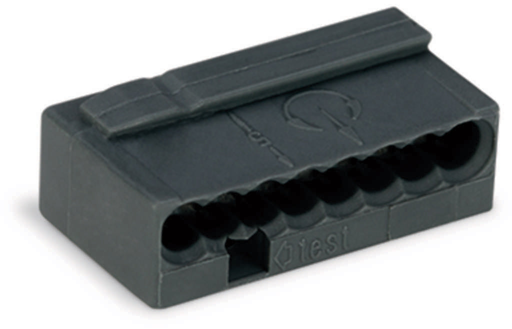 WAGO MICRO Verbindungsklemme 8-polig max. 0,8 mm², dunkelgrau   – 243-208