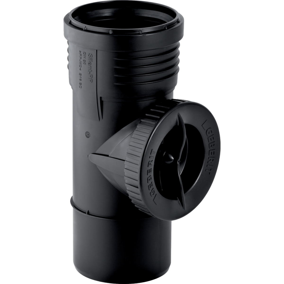 GEBERIT GE Silent-PP Putzstueck 90 Gr. D110mm, mit runder Oeffnung   – 390.527.14.1