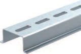 Alva Tragschiene / Hutschiene 35x15 mm gelocht, Stahl verzinkt - TS35X15/LL/2M/STZN