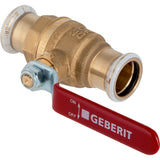 GEBERIT GE Mapress Aufputz-Kugelhahn mit Hebel d22mm aus Messing, NPW  – 94924