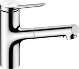 HANSGROHE HG Spültischmischer 150 Zesis M33 Ausziehbrause 2jet sBox lite chrom  – 74803000