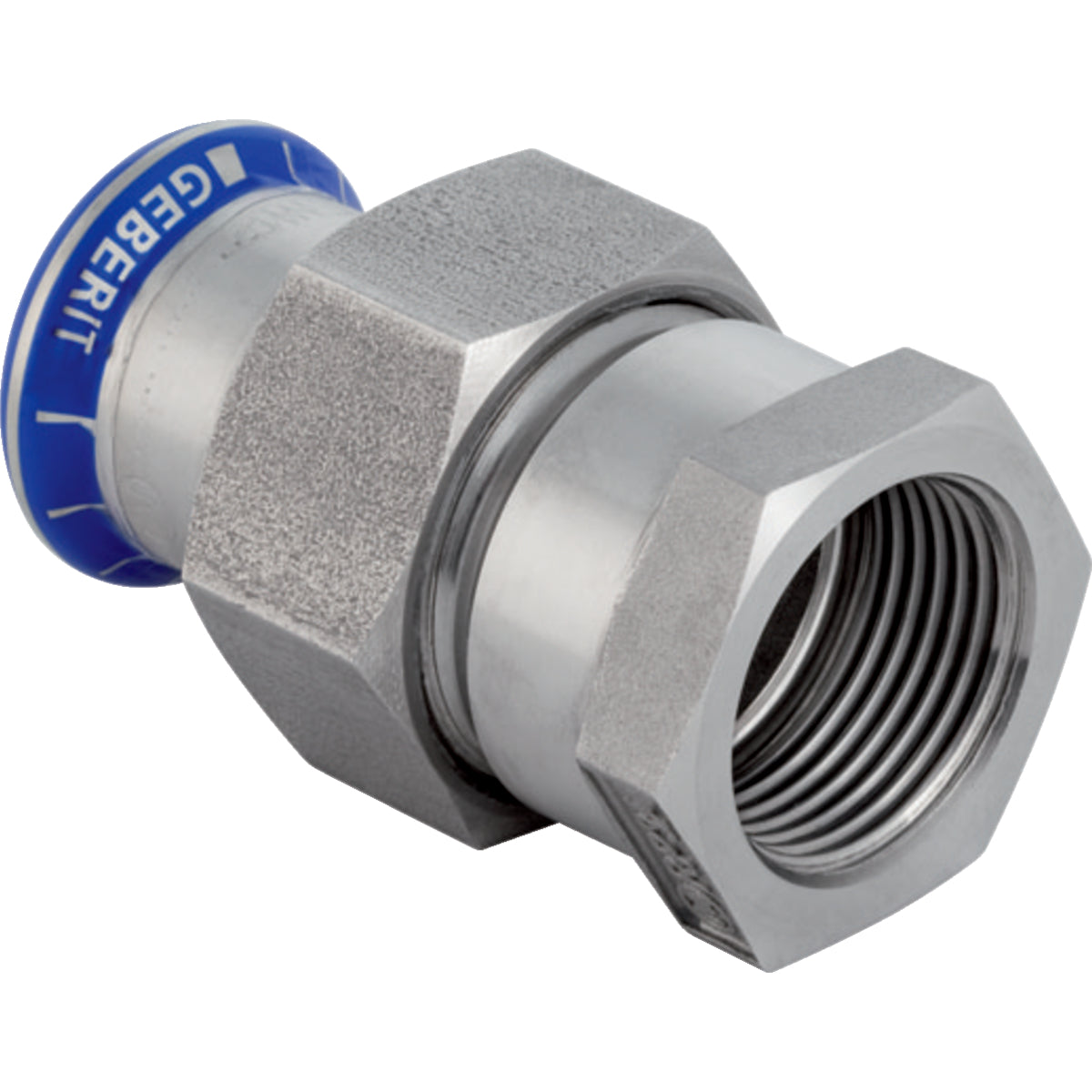GEBERIT GE Mapress ES Uebergangsverschraubung mit UeWM aus Edelstahl d54mm x Rp2  – 35356