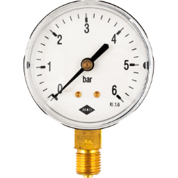 Alva Manometer Fig.2601(1) 1/4" 50mm Dm. 0-10 bar Anschl.unten - AL2602-5010